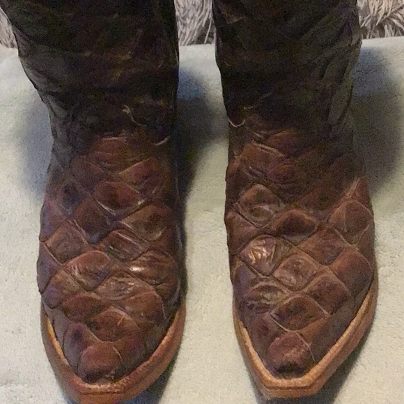 Nocona Cowboy brown boots size 8.5 - Picture 2 of 10